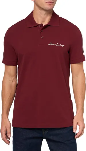 Armani Exchange Men's Regular Fit Stretch Cotton Signature Logo Polo
