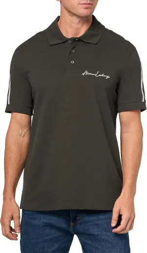Armani Exchange Men's Regular Fit Stretch Cotton Signature Logo Polo