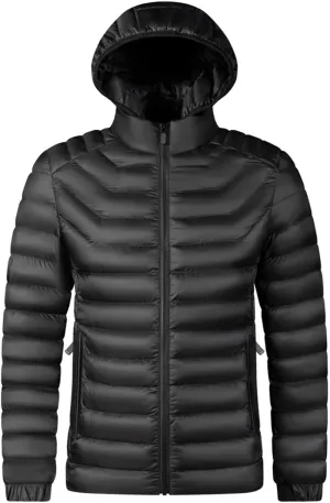 Autumn Winter Men Hooded Waterproof Parkas Casual Lightweight Cotton Padded Parka Jacket Coat