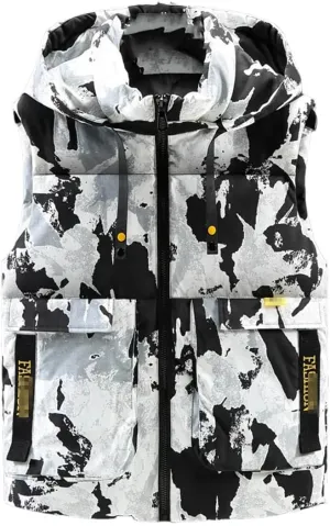 Autumn Winter Sleeveless Jackets Men Camo Cotton Padded Vest Warm Thick Waistcoat Hooded Men's Clothing