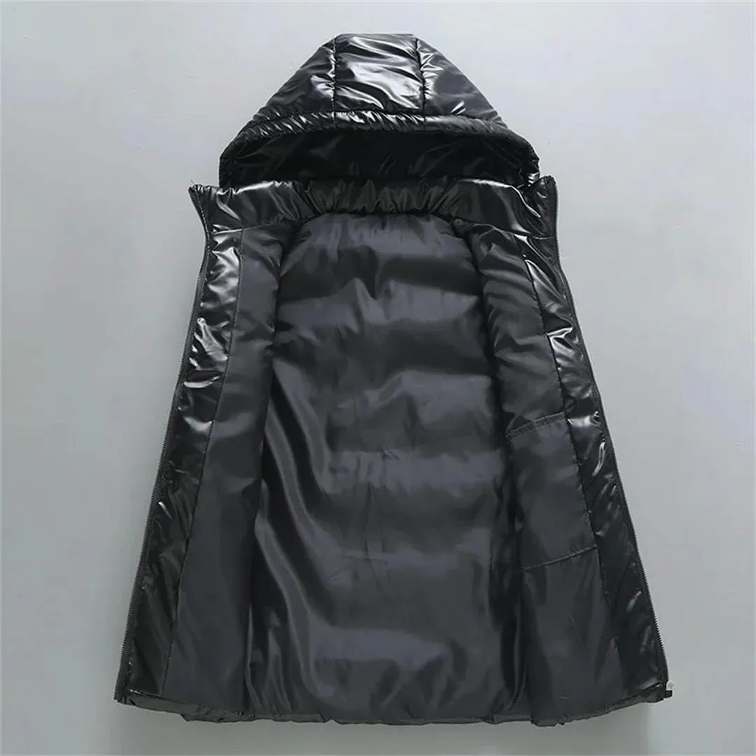Autumn Winter Vests Men Hooded Thick Warm Cotton Padded Vintage Vest Sleeveless Jacket Plus Size Waistcoat