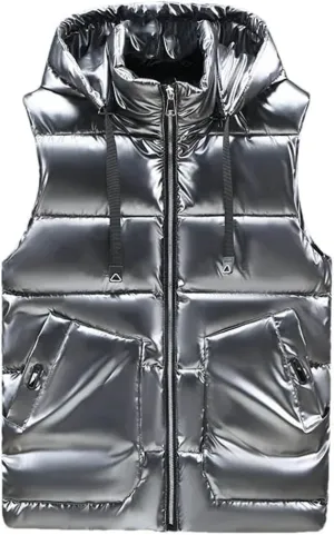 Autumn Winter Vests Men Hooded Thick Warm Cotton Padded Vintage Vest Sleeveless Jacket Plus Size Waistcoat