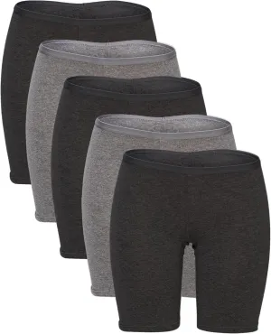 B2BODY Women's Regular & Plus Size Stretch Cotton Long Leg 6.5" Boyshort Briefs
