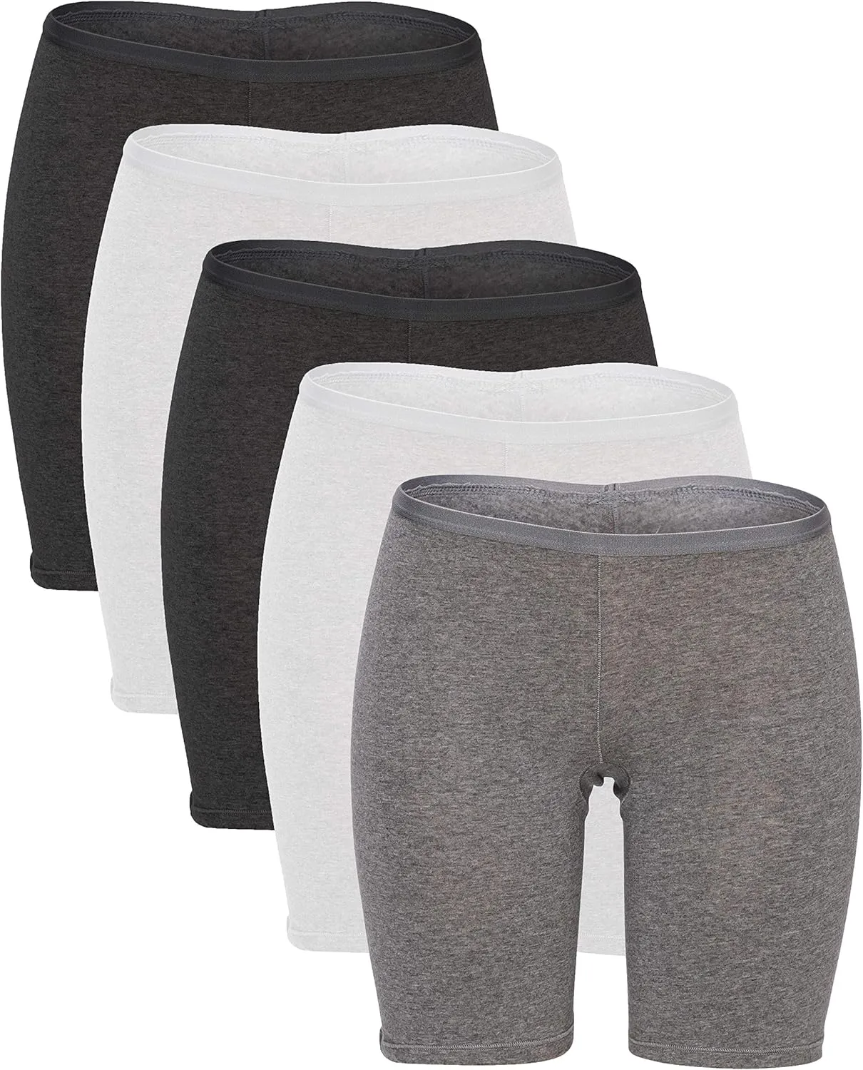 B2BODY Women's Regular & Plus Size Stretch Cotton Long Leg 6.5" Boyshort Briefs
