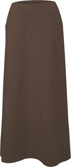 Baby'O Women's Stretch Cotton Knit Western Style A-Line Maxi Skirt