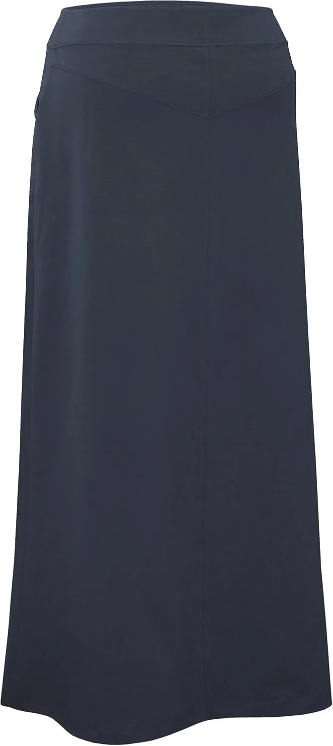 Baby'O Women's Stretch Cotton Knit Western Style A-Line Maxi Skirt