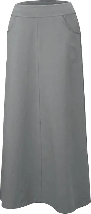 Baby'O Women's Stretch Cotton Knit Western Style A-Line Maxi Skirt