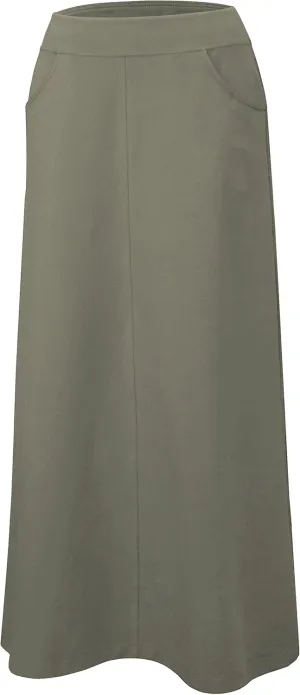 Baby'O Women's Stretch Cotton Knit Western Style A-Line Maxi Skirt