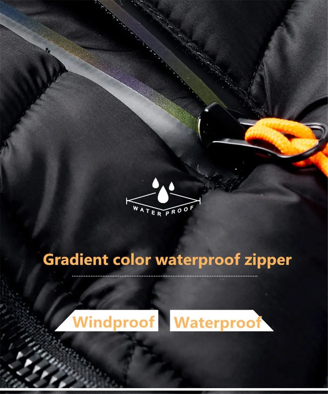 Bciopll Winter Mens Sleeveless Jacket Autumn Warm Thick Coats Cotton-Padded Waterproof Waistcoat