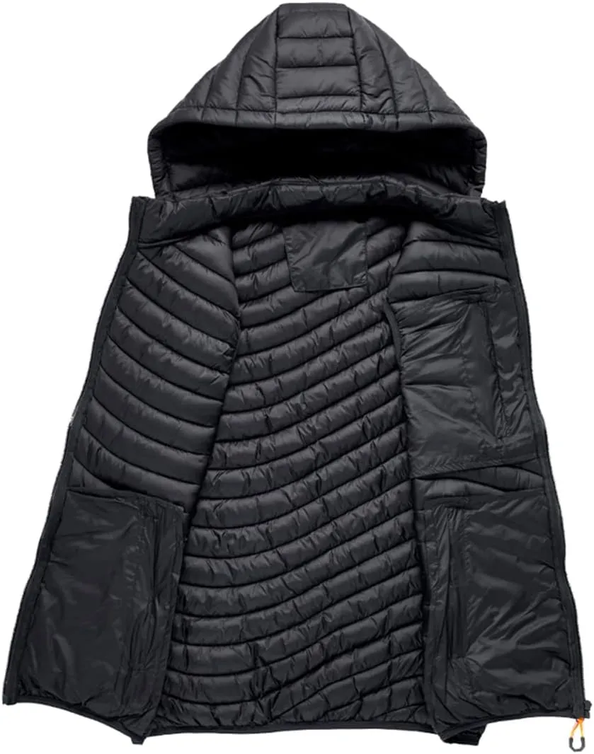 Bciopll Winter Mens Sleeveless Jacket Autumn Warm Thick Coats Cotton-Padded Waterproof Waistcoat