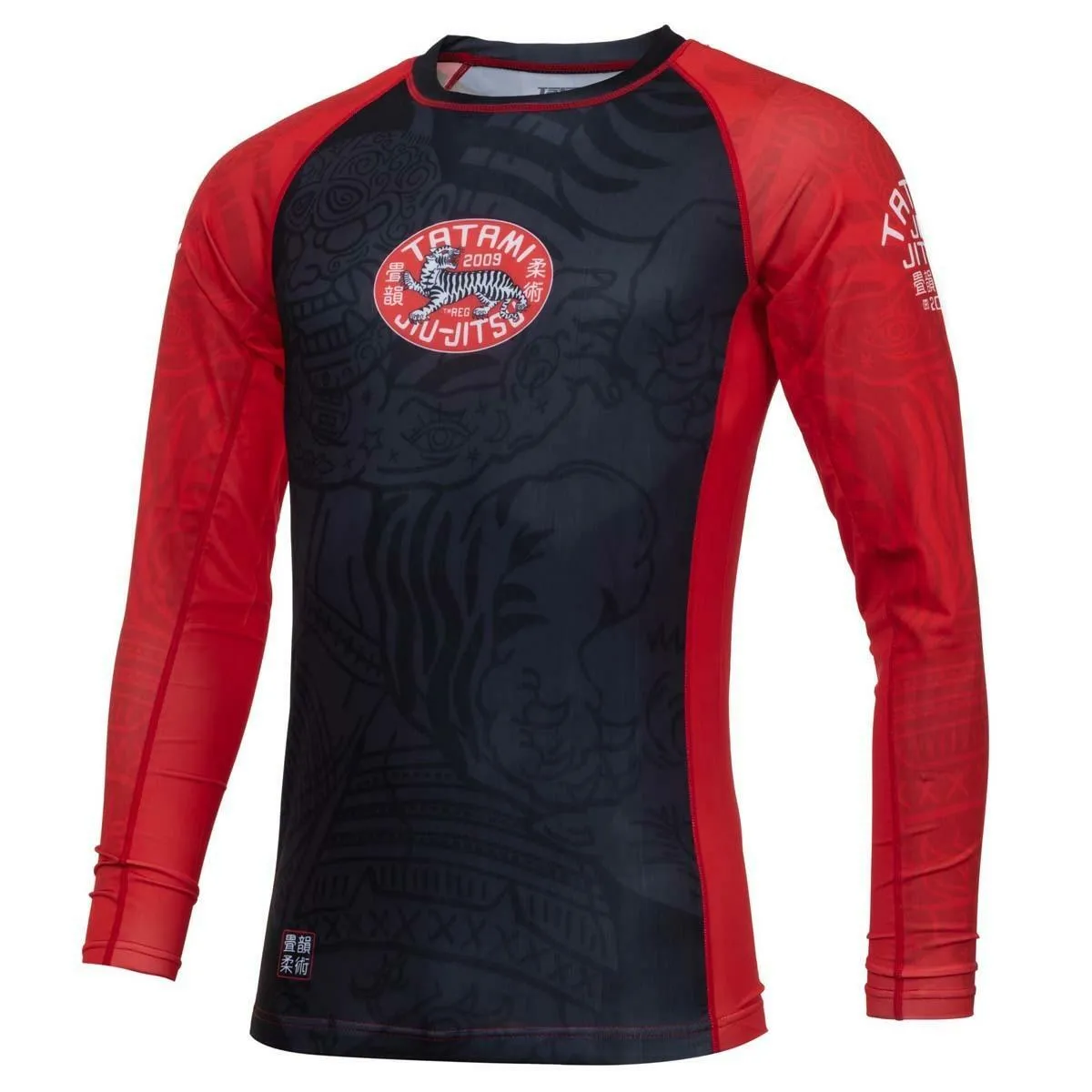 Black Tatami Takedown Tiger Eco Tech Recycled Rash Guard