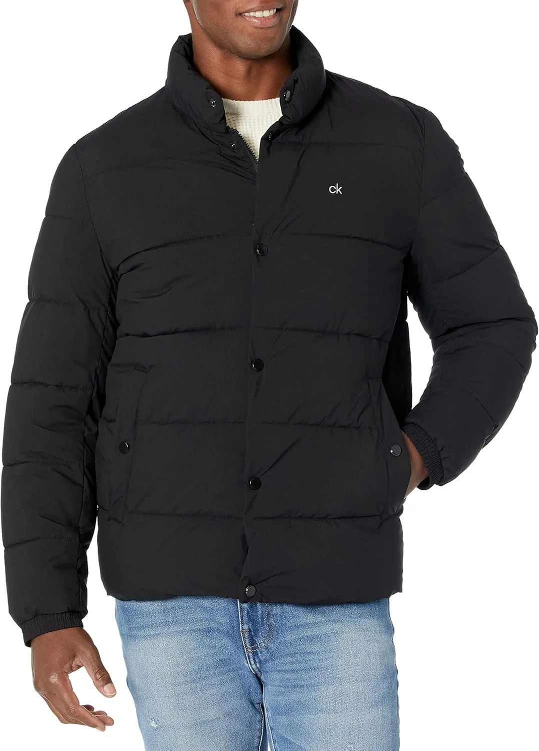 Calvin Klein Men's Snap Front Puffer Jacket