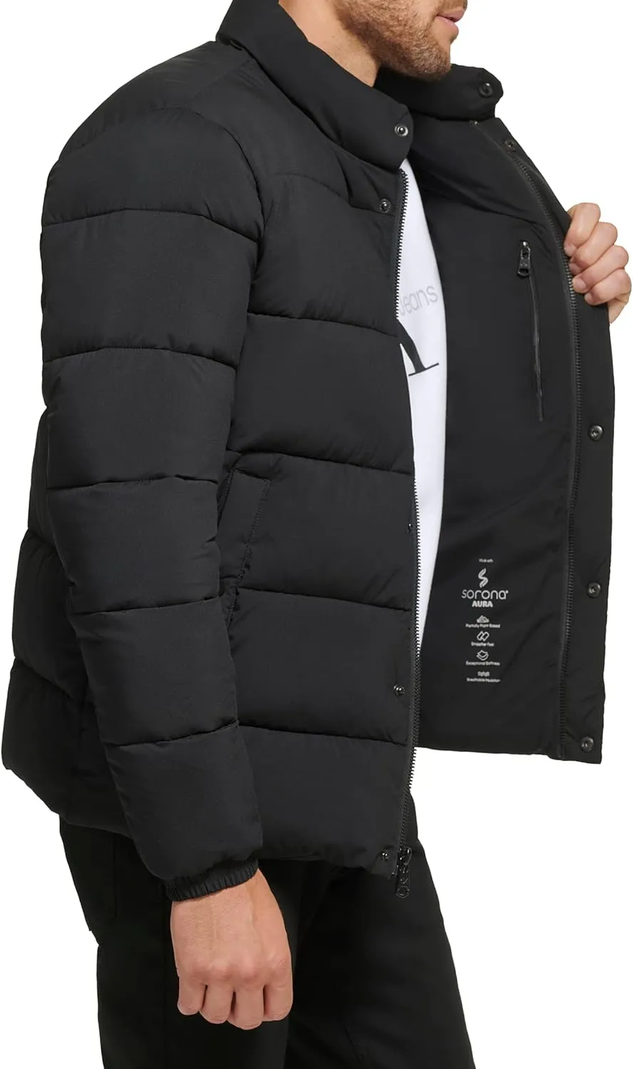 Calvin Klein Men's Snap Front Puffer Jacket