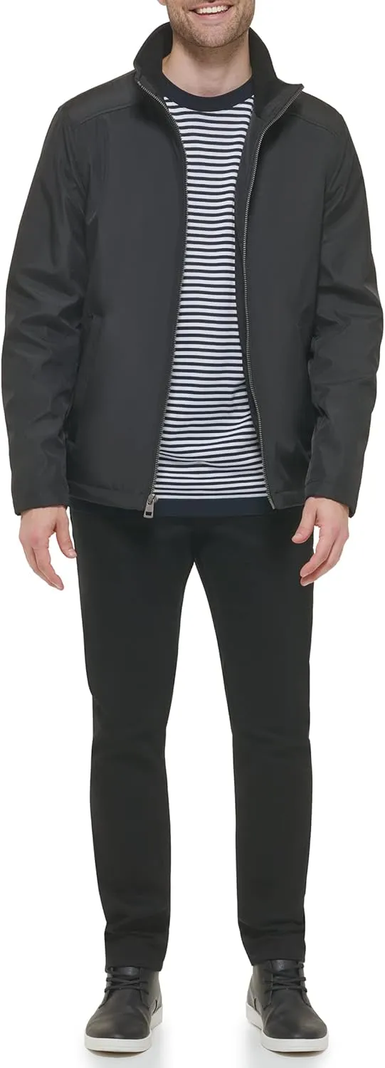 Calvin Klein Men's Stand Collar Poly Jacket