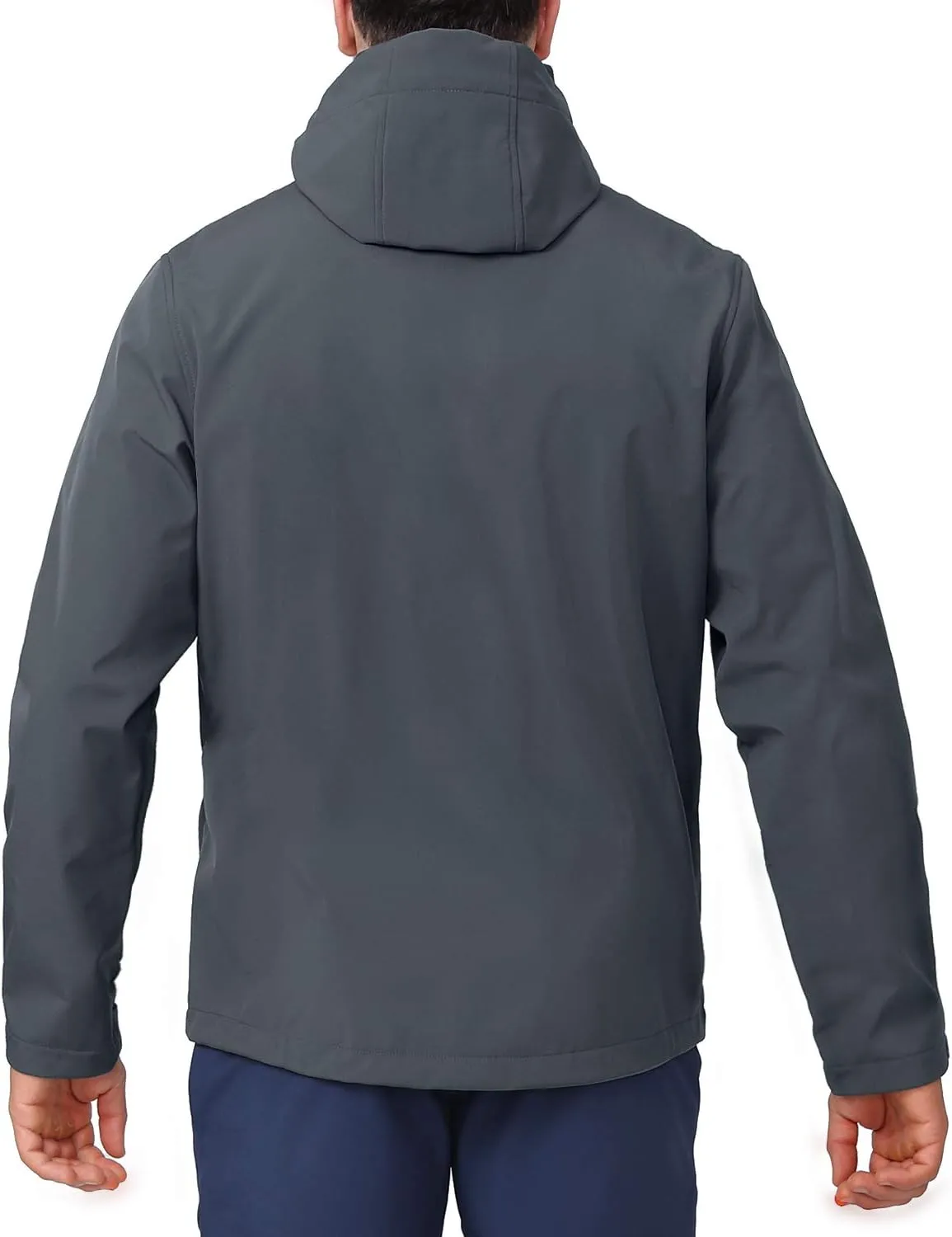 CAMEL CROWN Mens Softshell Jacket Fleece Lined Waterproof Windproof Lightweight Outerwear Full Zip Hiking Work Travel