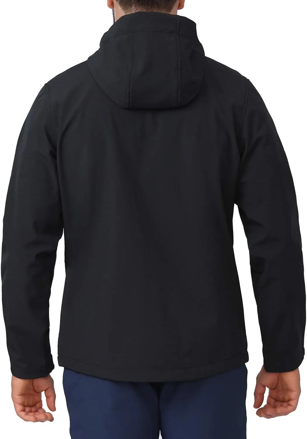 CAMEL CROWN Mens Softshell Jacket Fleece Lined Waterproof Windproof Lightweight Outerwear Full Zip Hiking Work Travel