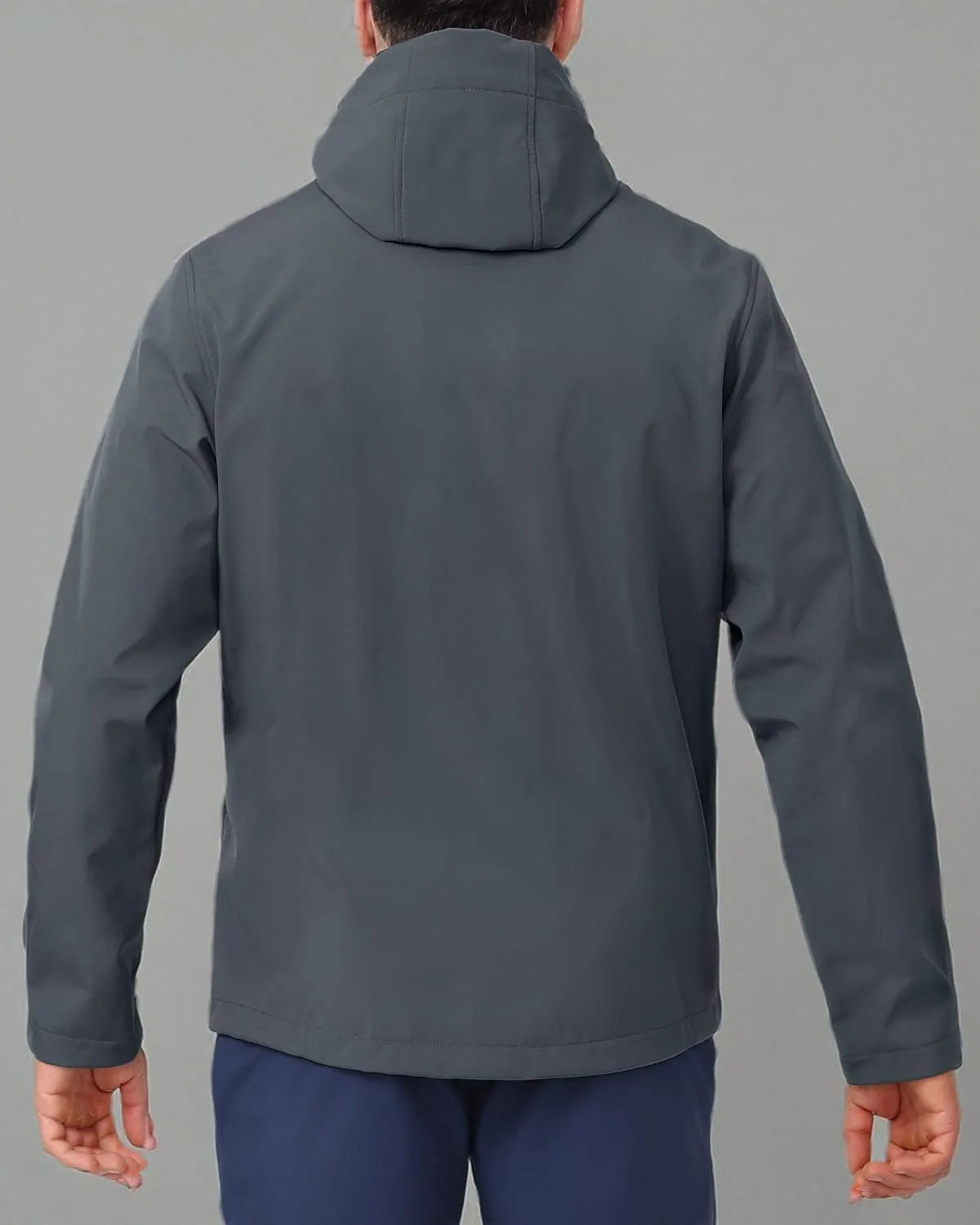 CAMEL CROWN Mens Softshell Jacket Fleece Lined Waterproof Windproof Lightweight Outerwear Full Zip Hiking Work Travel