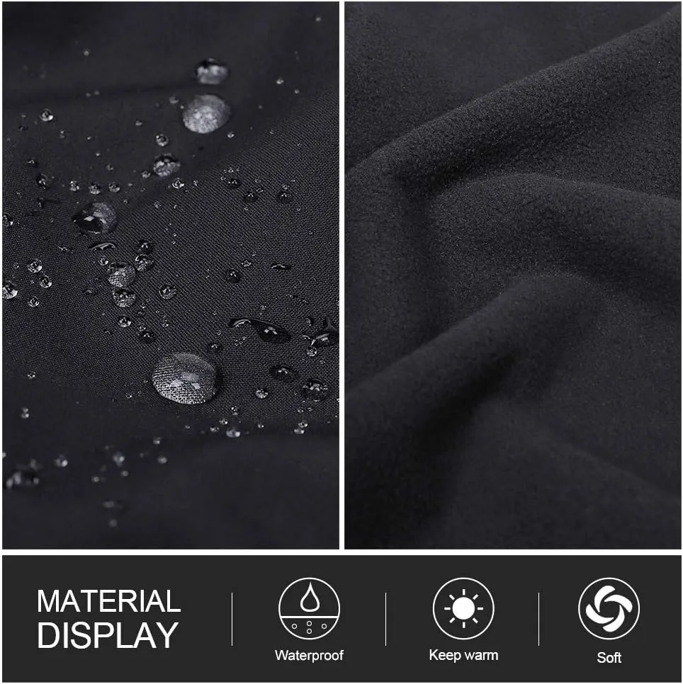 CAMEL CROWN Mens Softshell Jacket Fleece Lined Waterproof Windproof Lightweight Outerwear Full Zip Hiking Work Travel