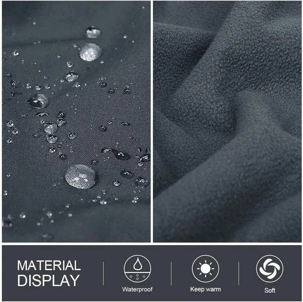 CAMEL CROWN Mens Softshell Jacket Fleece Lined Waterproof Windproof Lightweight Outerwear Full Zip Hiking Work Travel