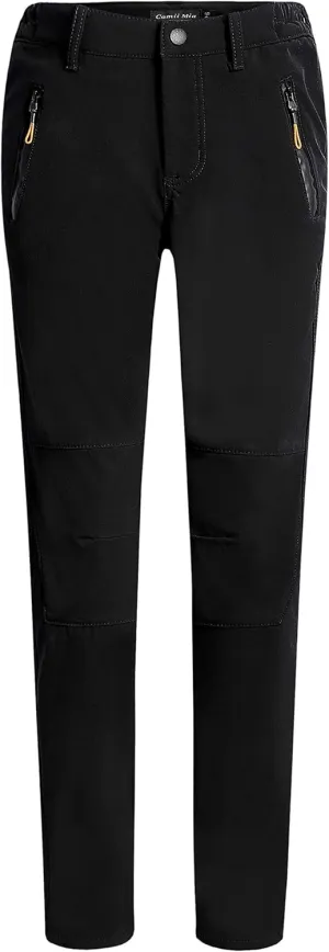 Camii Mia Women's Winter Warm Outdoor Slim Windproof Waterproof Ski Snow Fleece Hiking Pants
