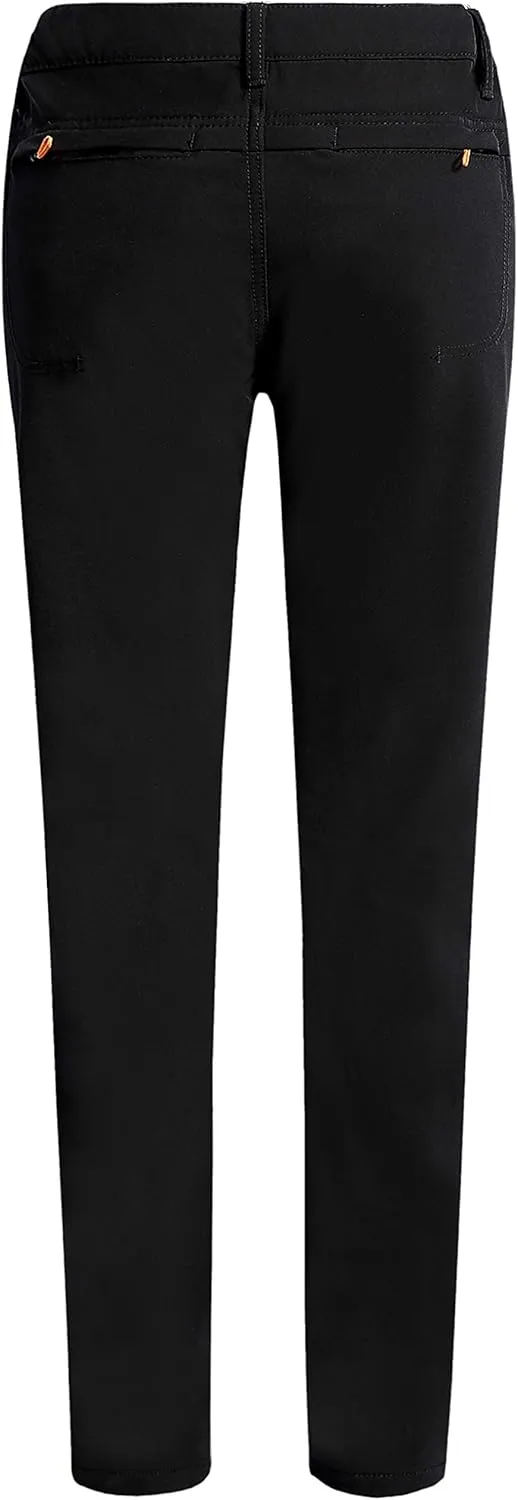 Camii Mia Women's Winter Warm Outdoor Slim Windproof Waterproof Ski Snow Fleece Hiking Pants