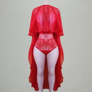 Camparie chiffon cover up