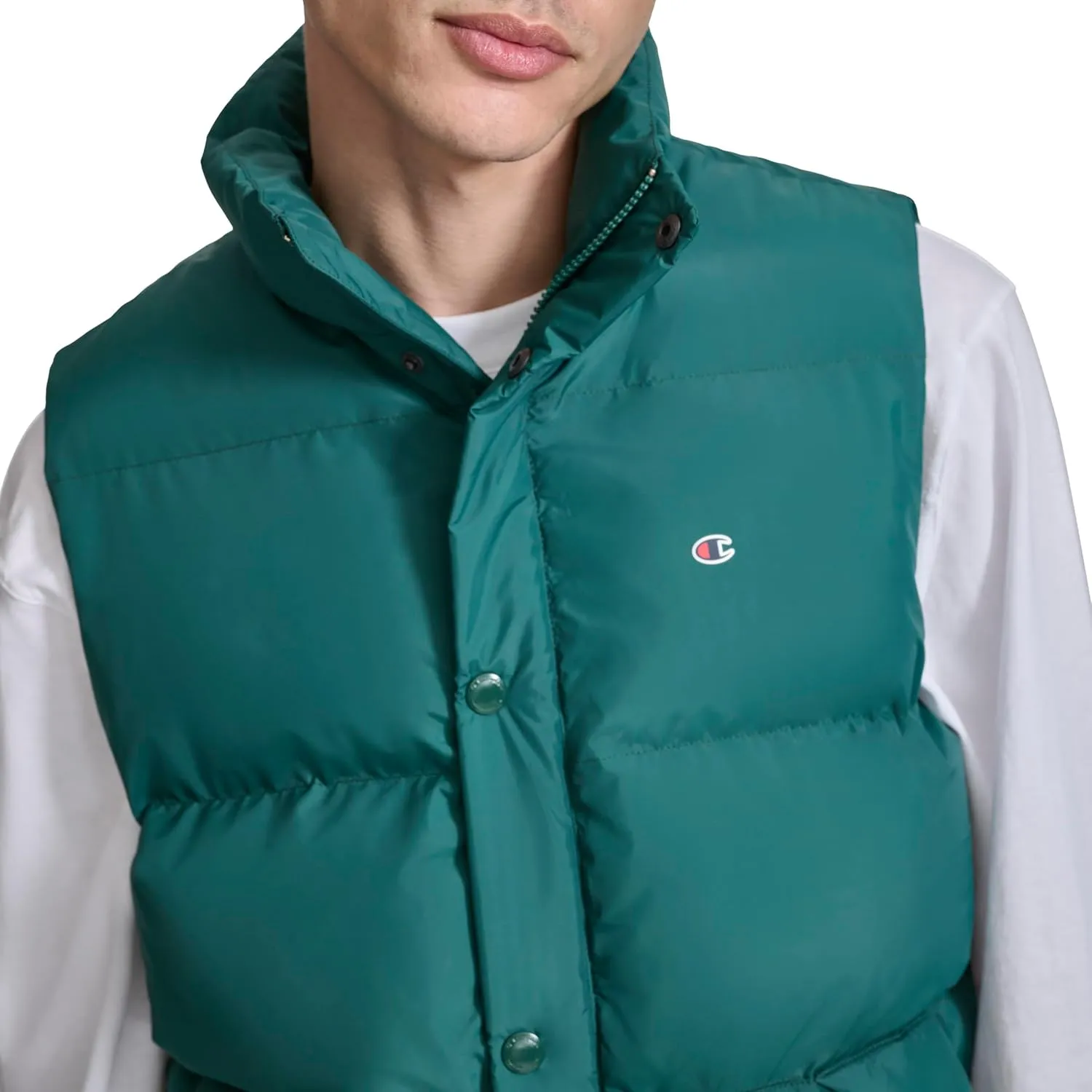 Champion Men's Puffer Vest with Logo