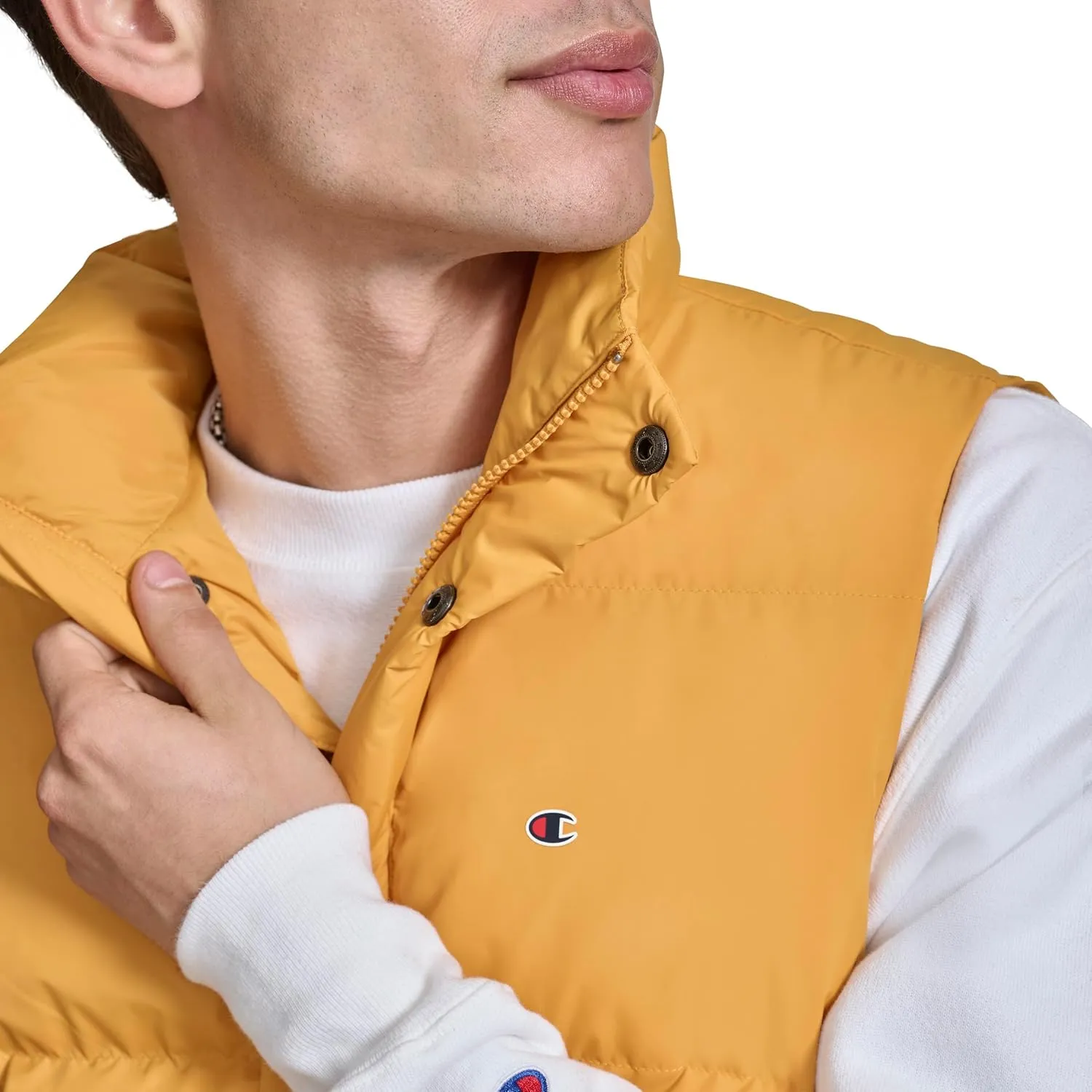 Champion Men's Puffer Vest with Logo