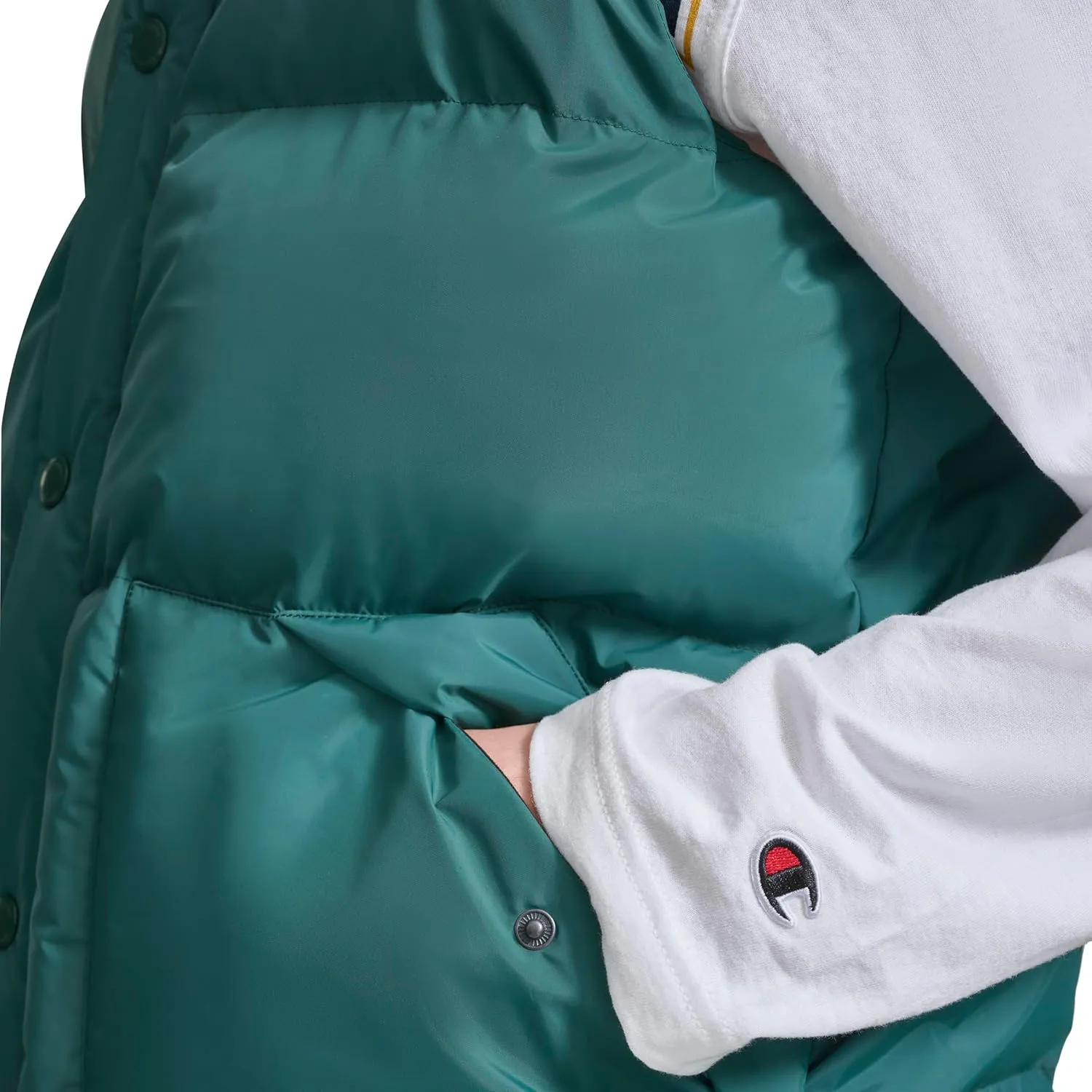 Champion Men's Puffer Vest with Logo