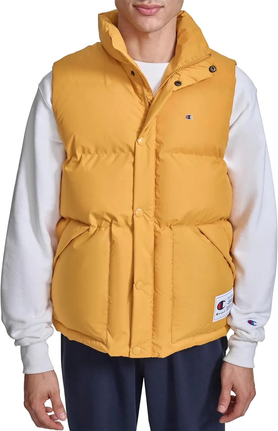 Champion Men's Puffer Vest with Logo