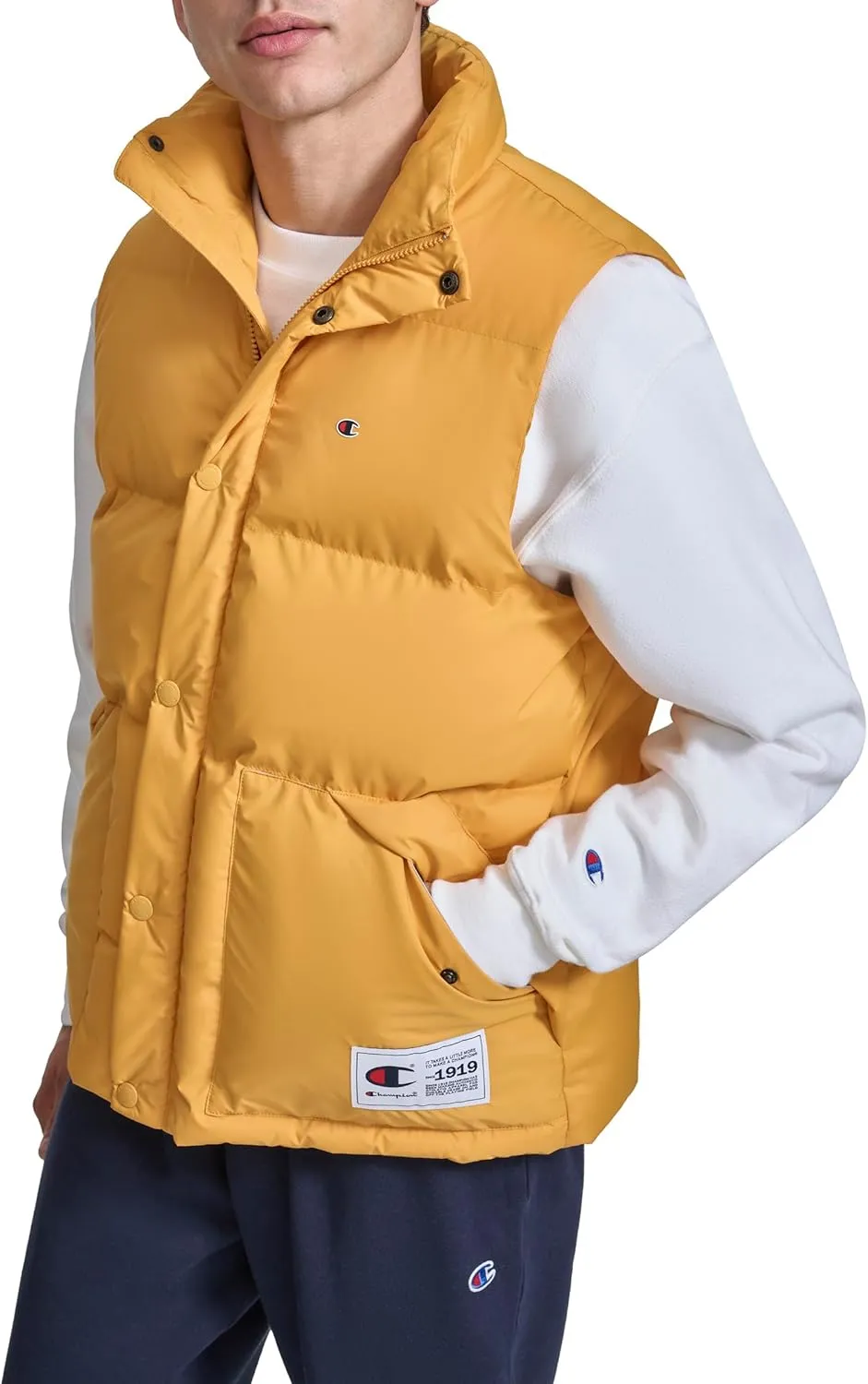 Champion Men's Puffer Vest with Logo