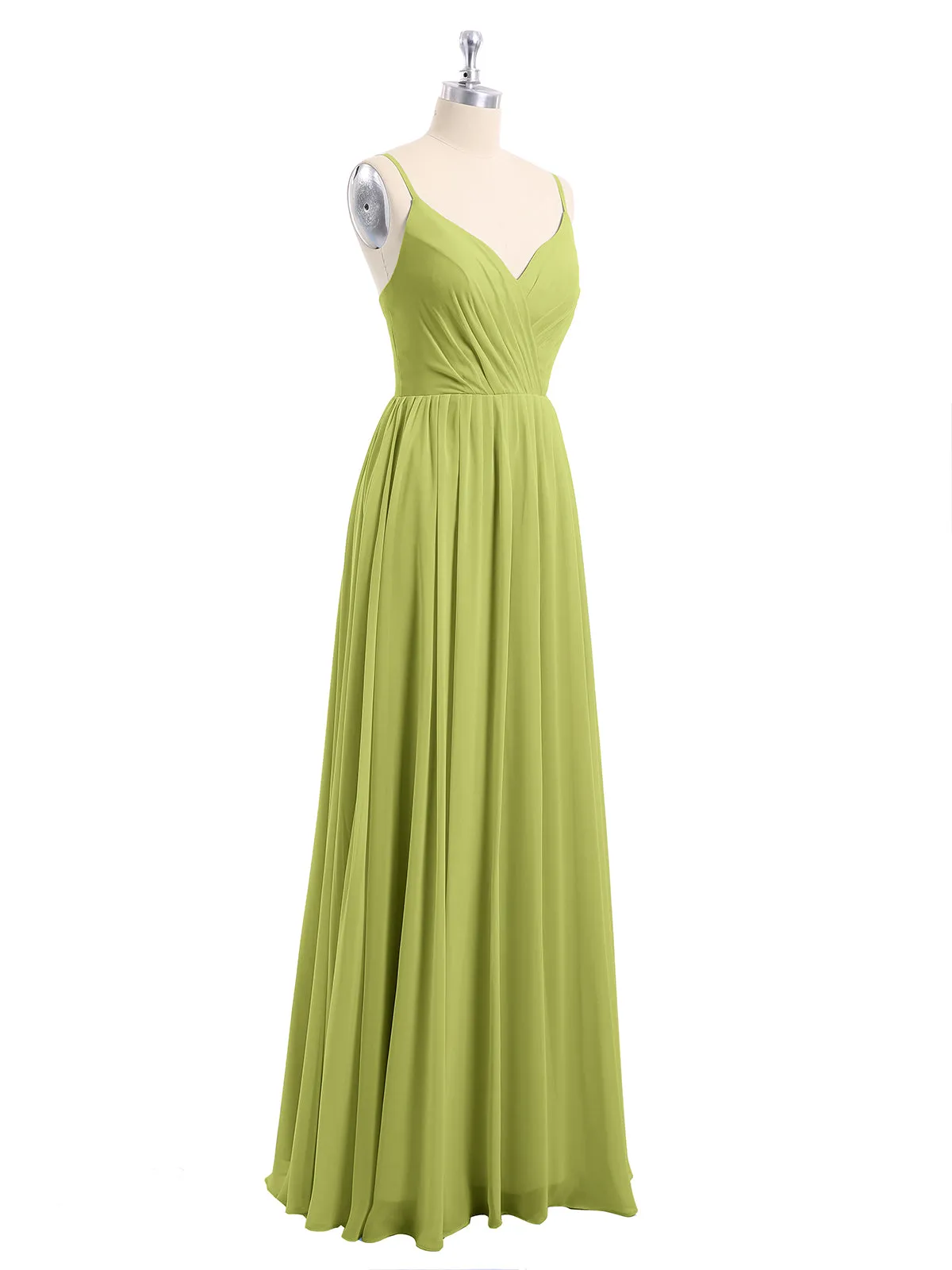 Chiffon Bridesmaid Dresses with Spaghetti Straps-Clover Plus Size