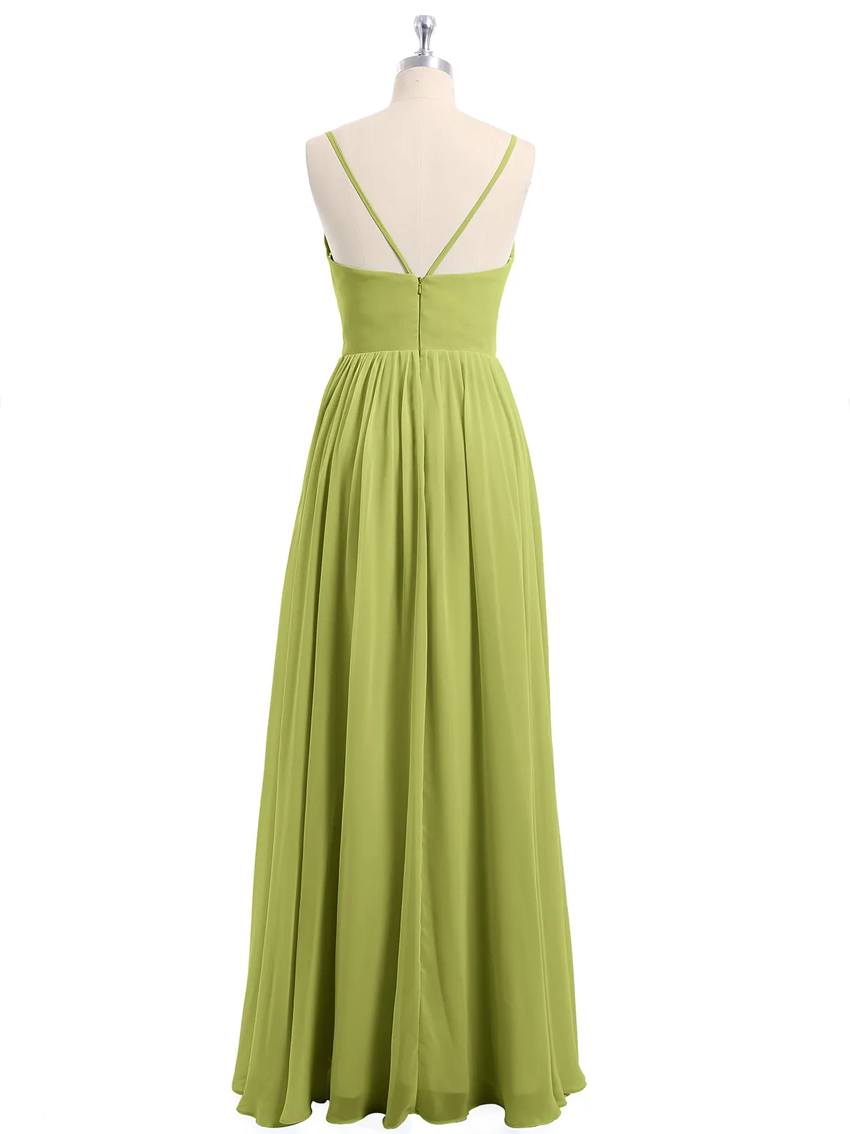 Chiffon Bridesmaid Dresses with Spaghetti Straps-Clover Plus Size