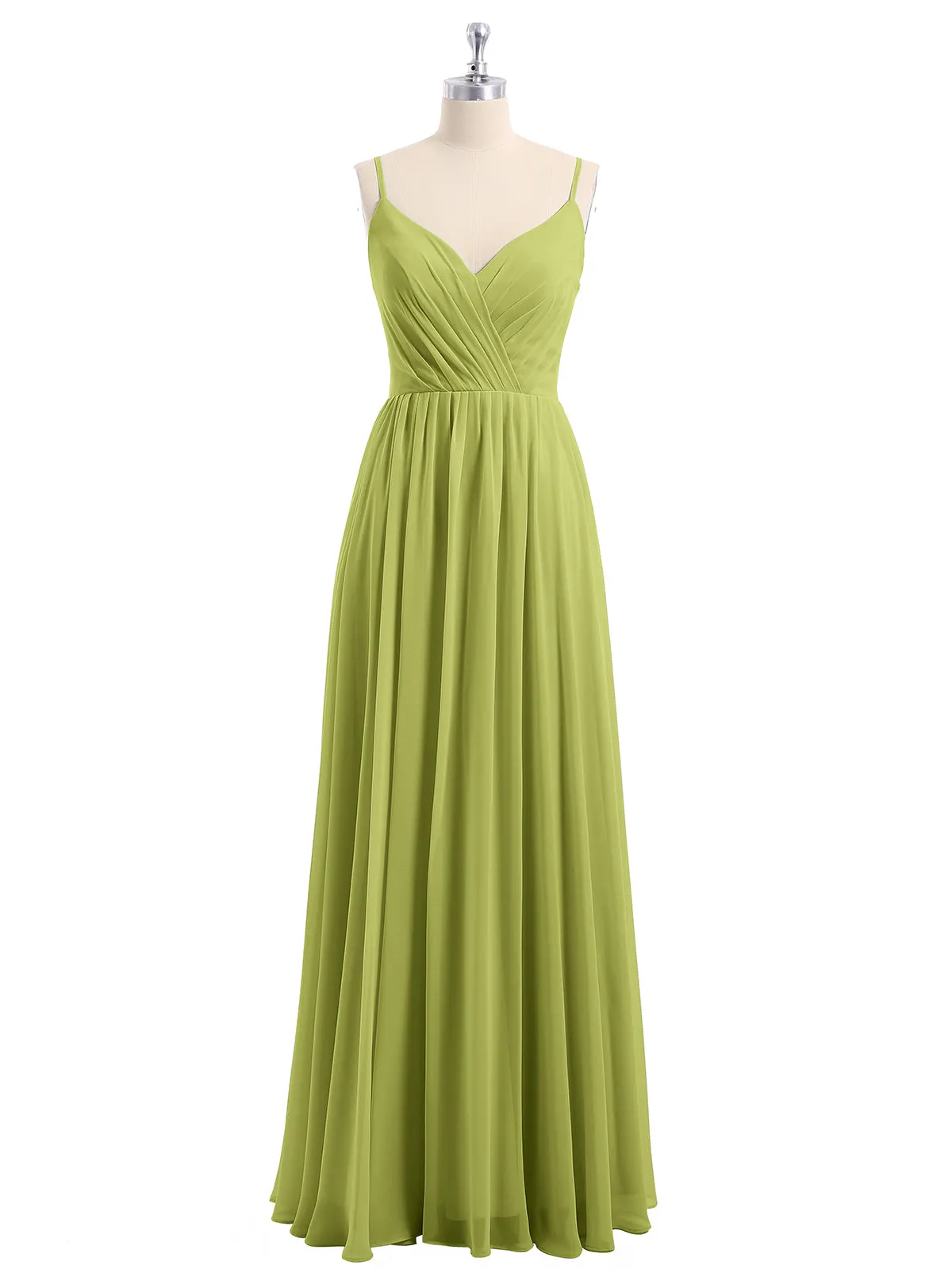 Chiffon Bridesmaid Dresses with Spaghetti Straps-Clover Plus Size