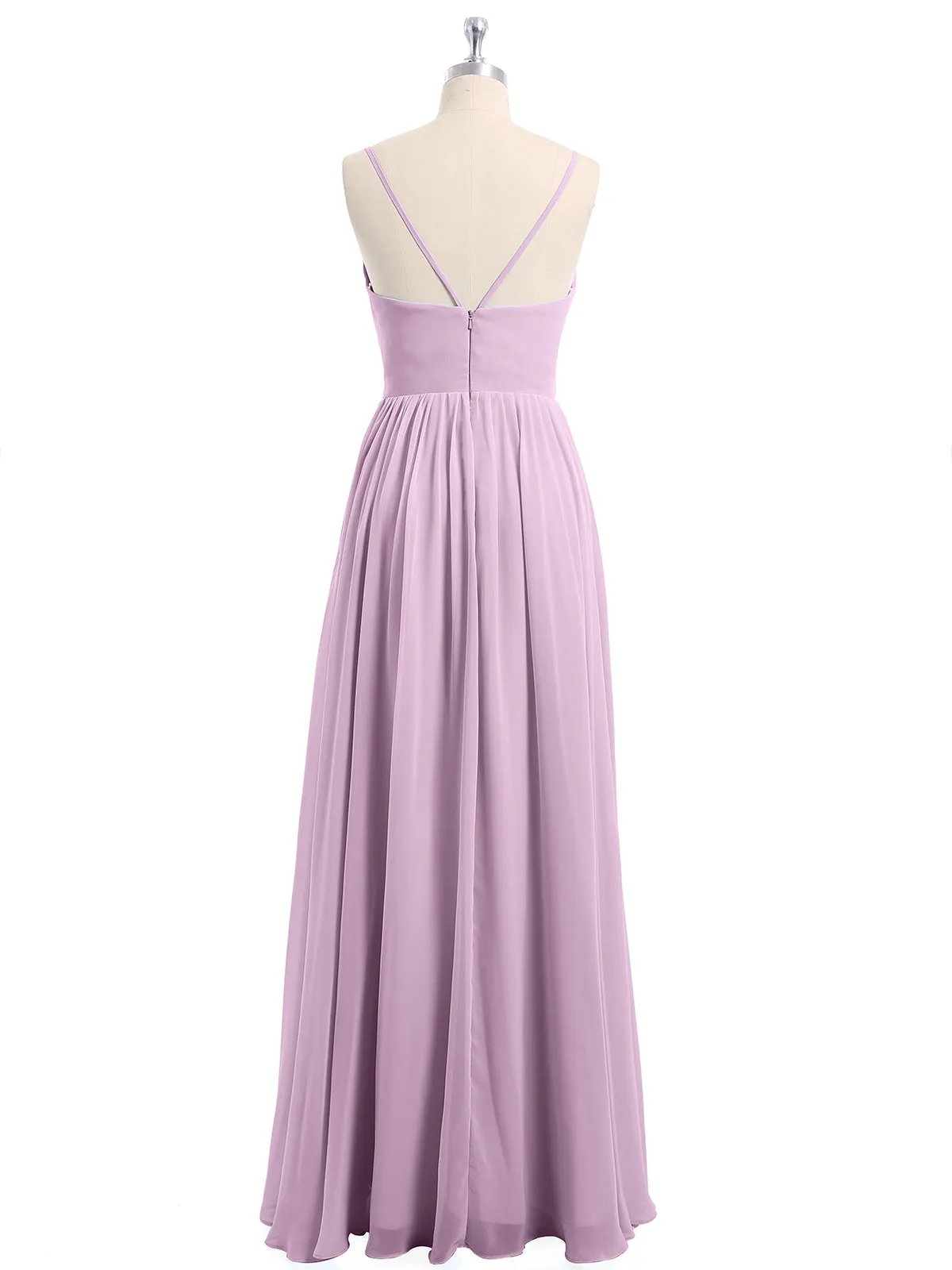 Chiffon Bridesmaid Dresses with Spaghetti Straps-Wisteria