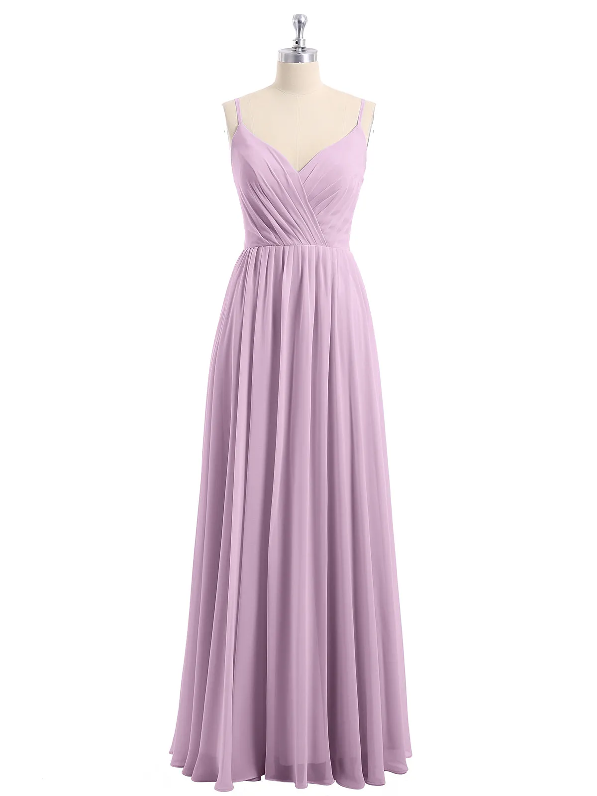 Chiffon Bridesmaid Dresses with Spaghetti Straps-Wisteria