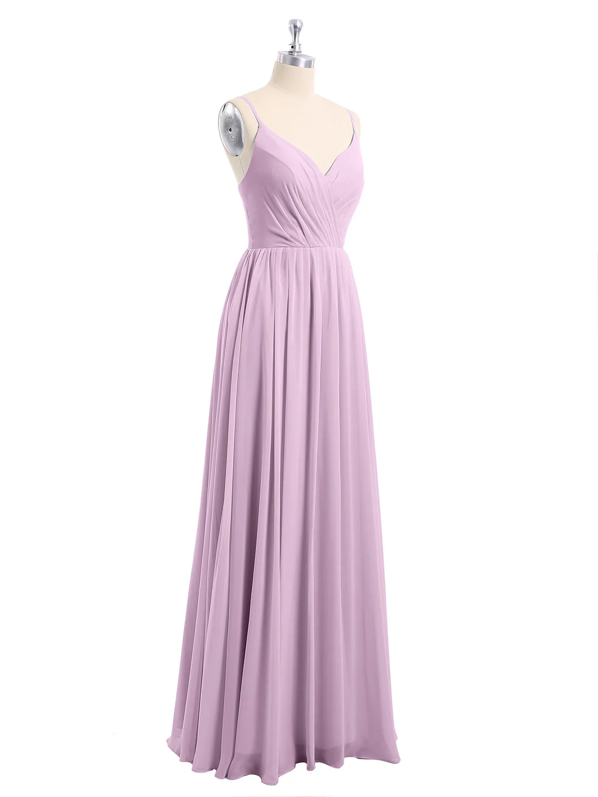 Chiffon Bridesmaid Dresses with Spaghetti Straps-Wisteria
