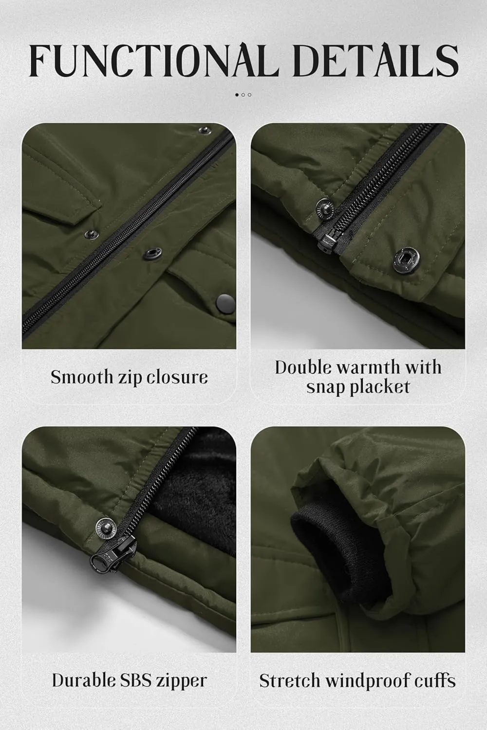 Chrisuno Boy's Med-length Parka Winter Coat Waterproof Outwear Ski Snow Jackets Thick Padded Insulated Windbreaker