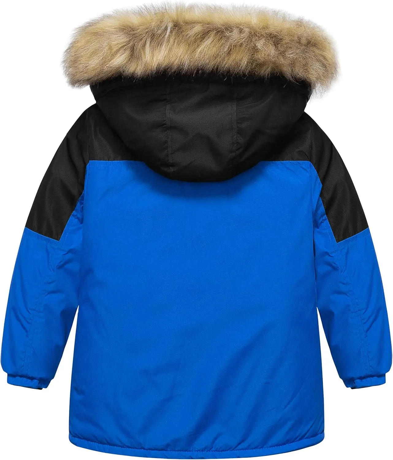 Chrisuno Boy's Med-length Parka Winter Coat Waterproof Outwear Ski Snow Jackets Thick Padded Insulated Windbreaker
