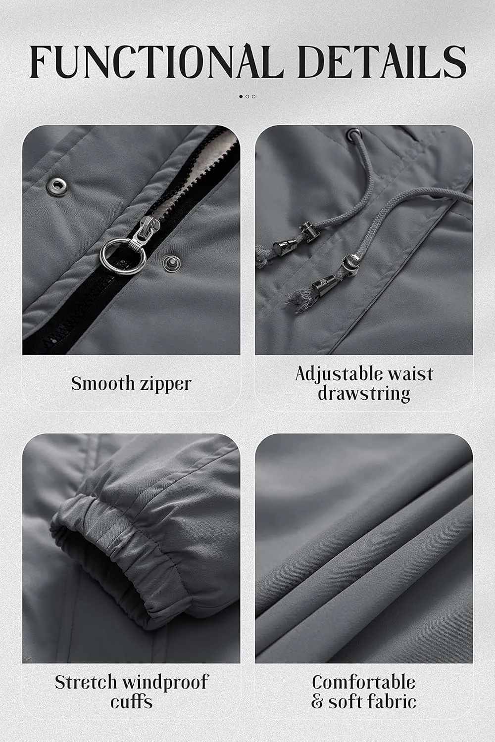 Chrisuno Women's Mid-Length Parka Winter Outerwear Jacket Soft Fleece Warm Snow Coat