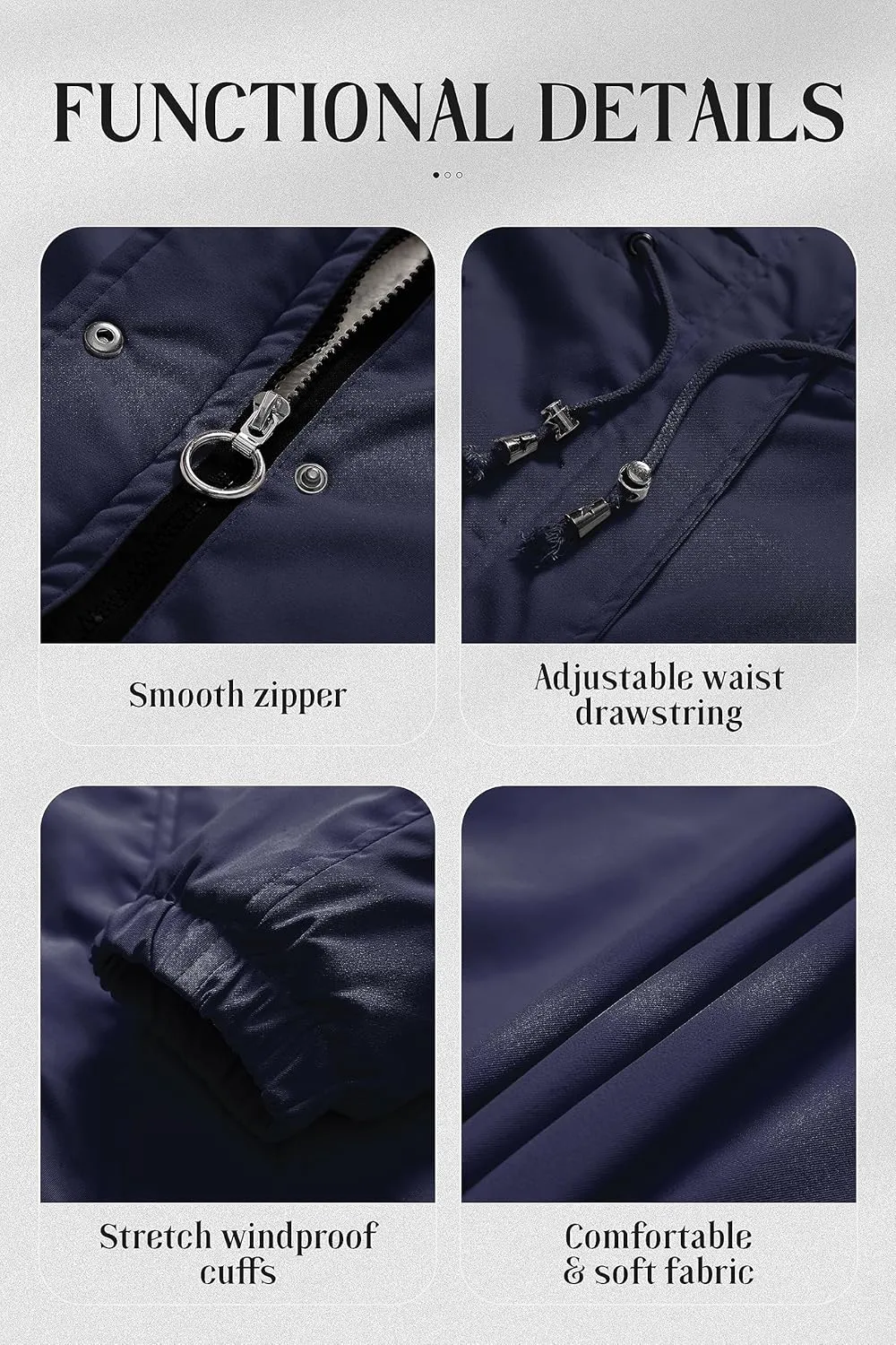 Chrisuno Women's Mid-Length Parka Winter Outerwear Jacket Soft Fleece Warm Snow Coat