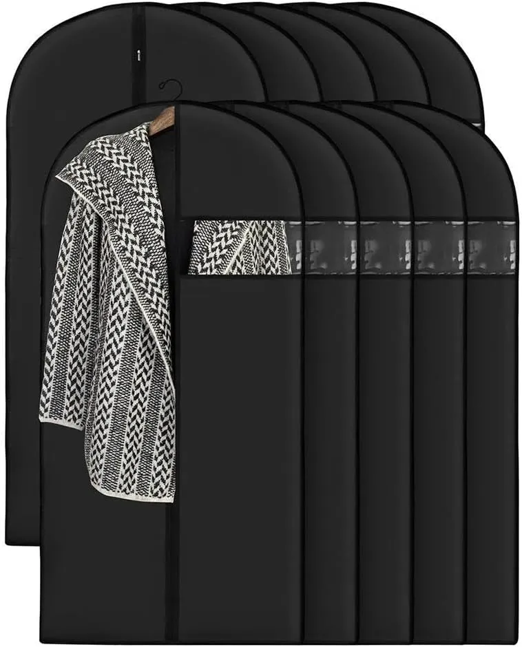 Clothes Dust Cover Waterproof Dustproof Dresses Storage Bag with Zippers for Wardrobe Storage and Travel