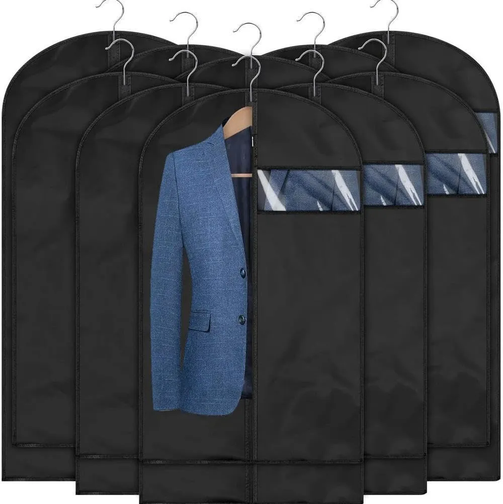 Clothes Dust Cover Waterproof Dustproof Dresses Storage Bag with Zippers for Wardrobe Storage and Travel