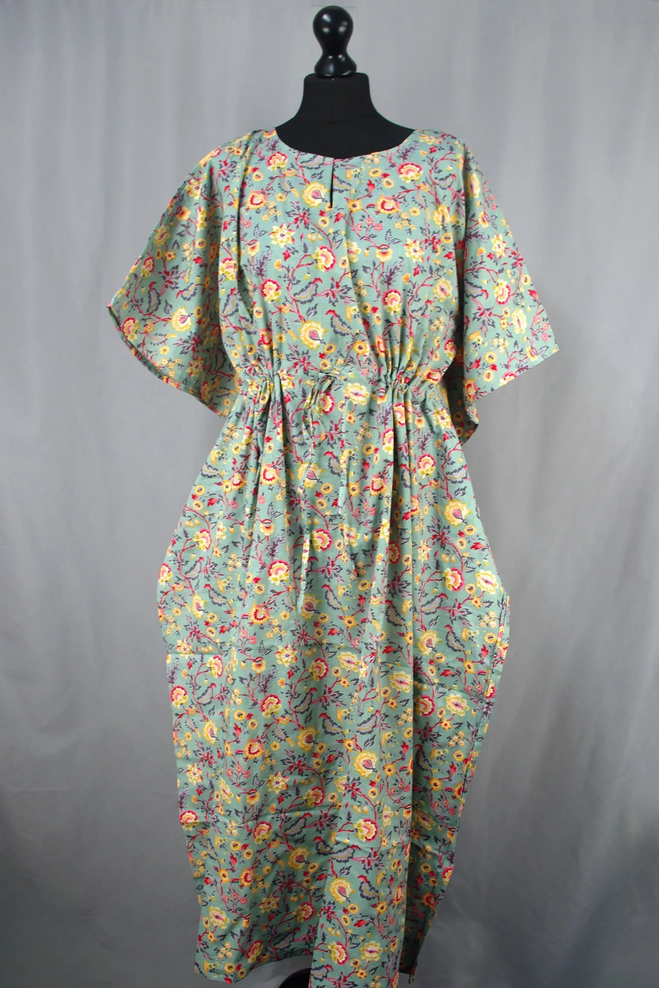 Cotton Long Kaftan - Carnation