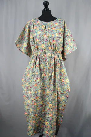 Cotton Long Kaftan - Carnation