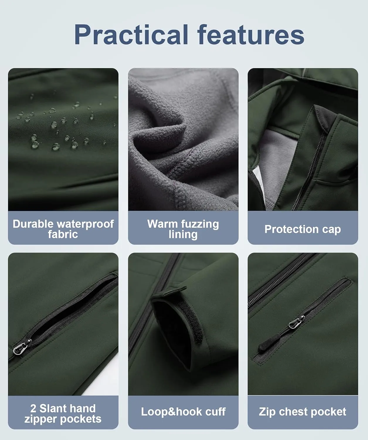 CREATMO US Women's Plus Size Long Softshell Jacket Waterproof Fleece Lined Rain Jacket Lightweight Windbreaker With Hood