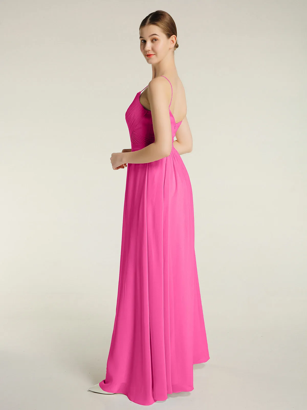 Cross Pleated Bodice Spaghetti Strap Dresses Azalea Plus Size