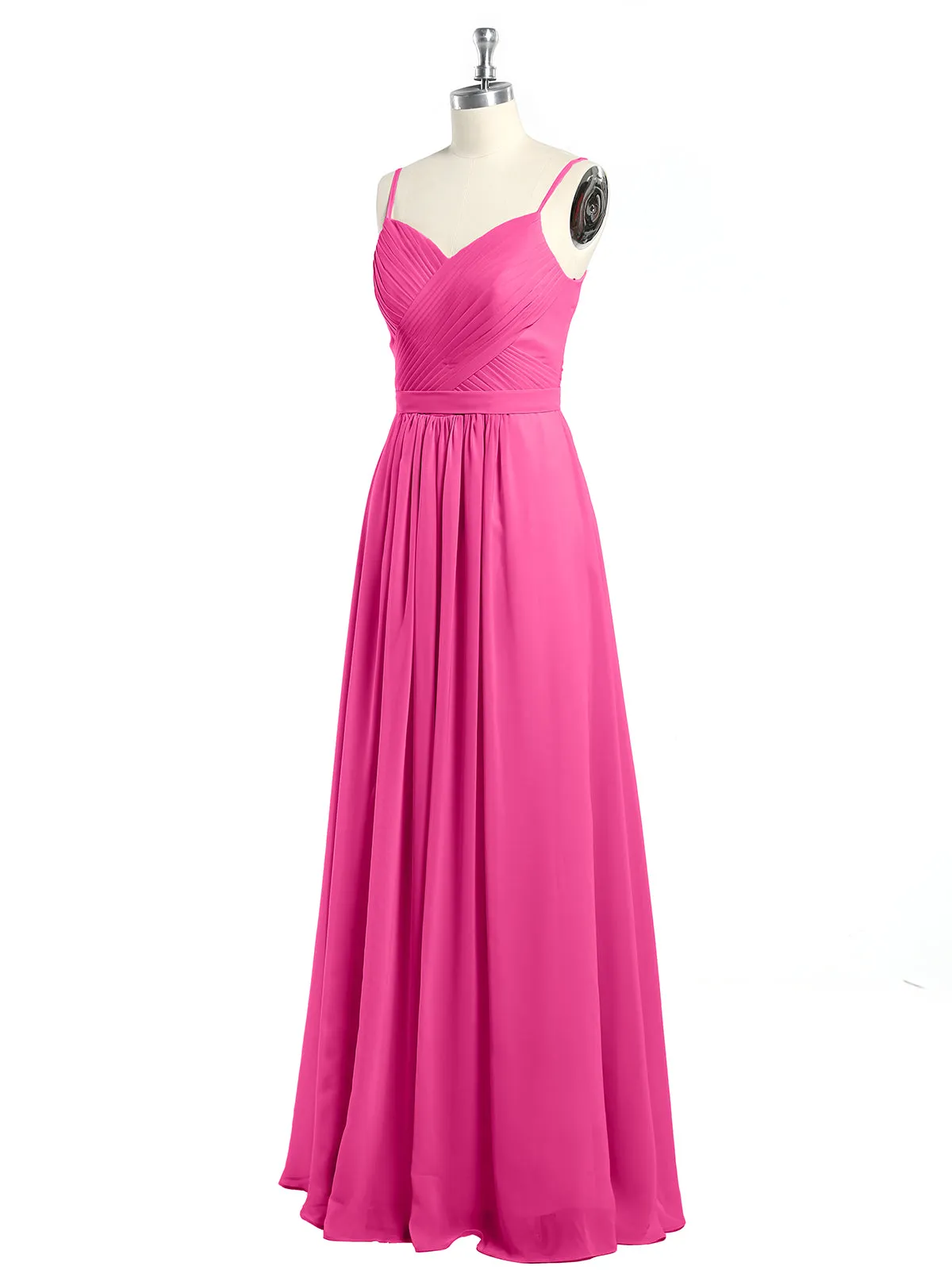 Cross Pleated Bodice Spaghetti Strap Dresses Azalea Plus Size