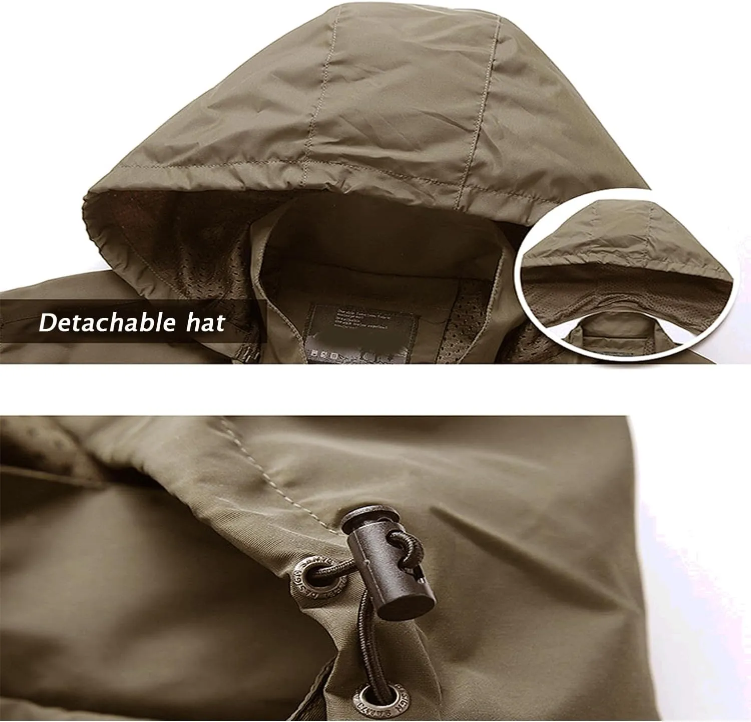 Custom Men's Jacket Add Your Own Logo Design Personalized Lightweight Waterproof Windbreaker Rain Coat