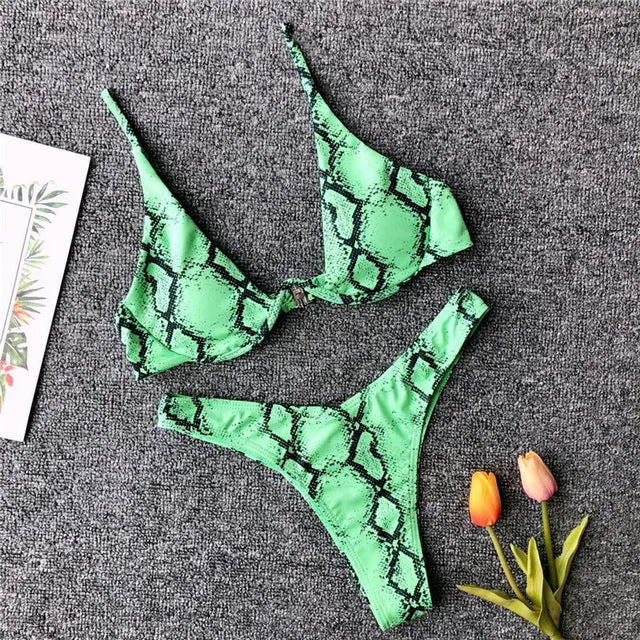 Cut Out Thong Bathing Suit High Waist Sexy Swimsuit